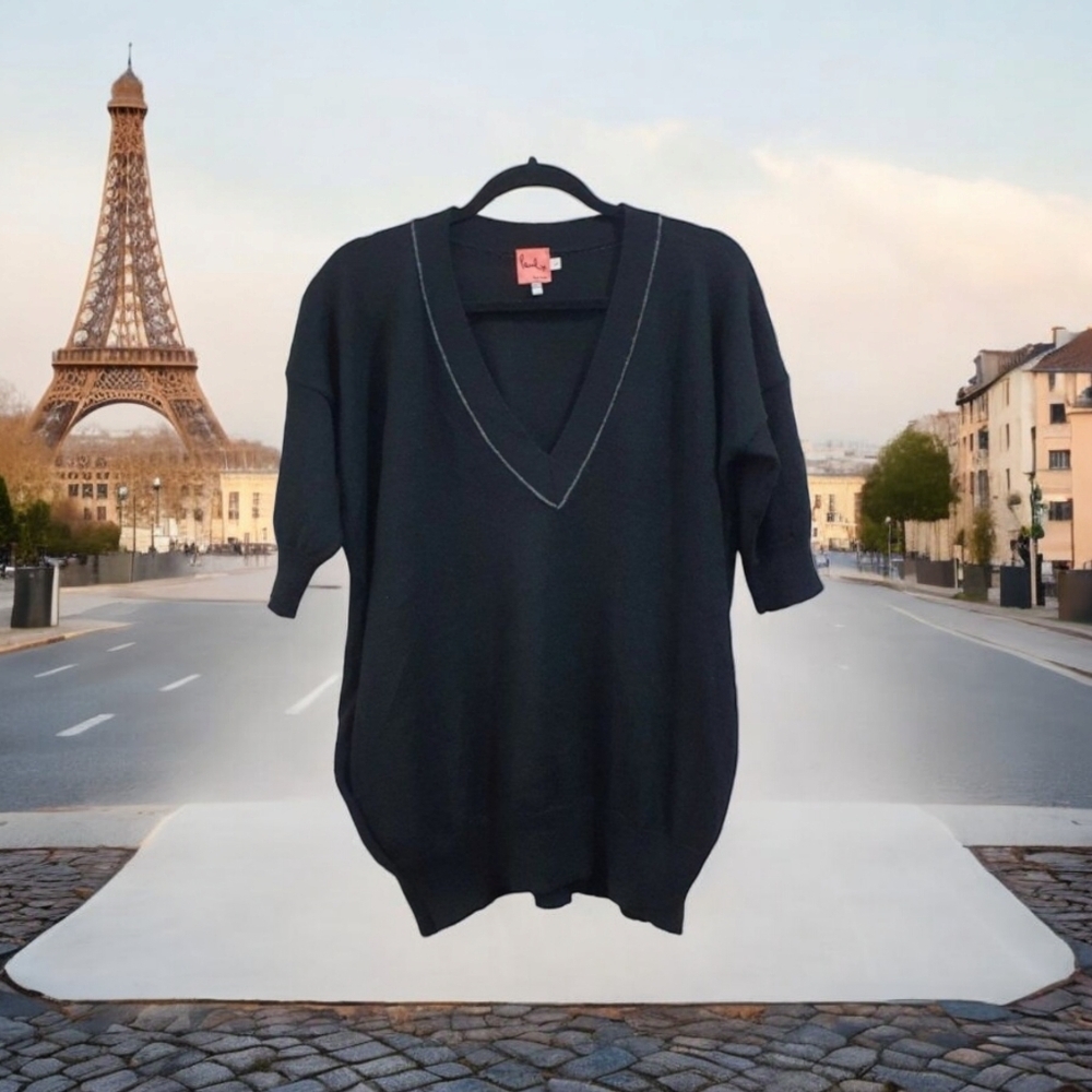 Paul Smith Black V-Neck Short Sleeve Sweater